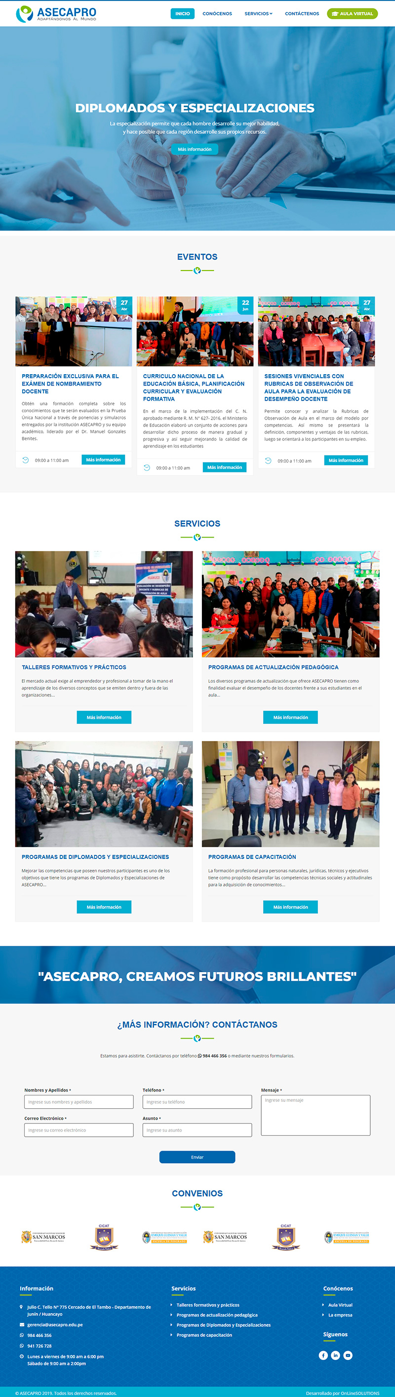 Página web - OnLineSOLUTIONS
