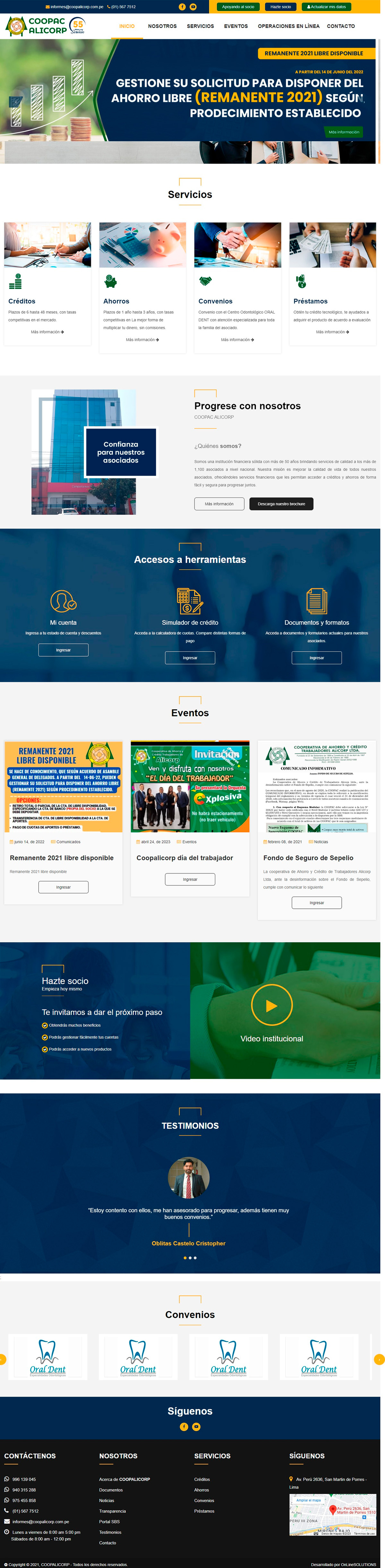 Página web - OnLineSOLUTIONS