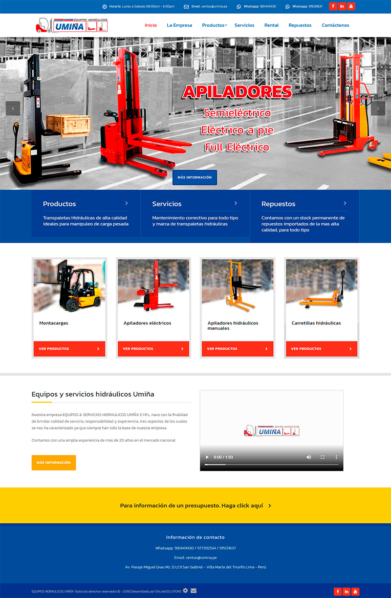 Página administrable - OnLineSOLUTIONS