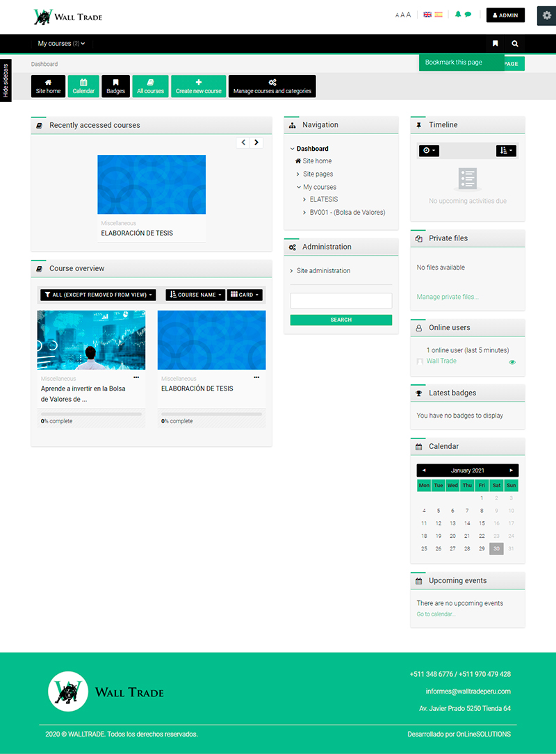 Aula Virtual - OnLineSOLUTIONS