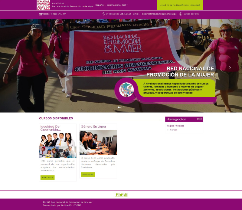 Implementación Aula virtual Moodle 2020 