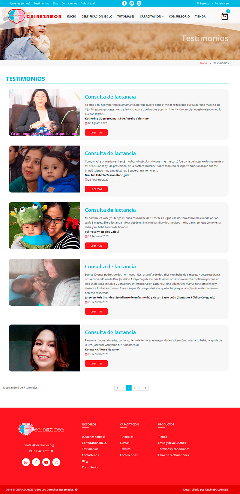 CRIANZA AMOR - Testimonios