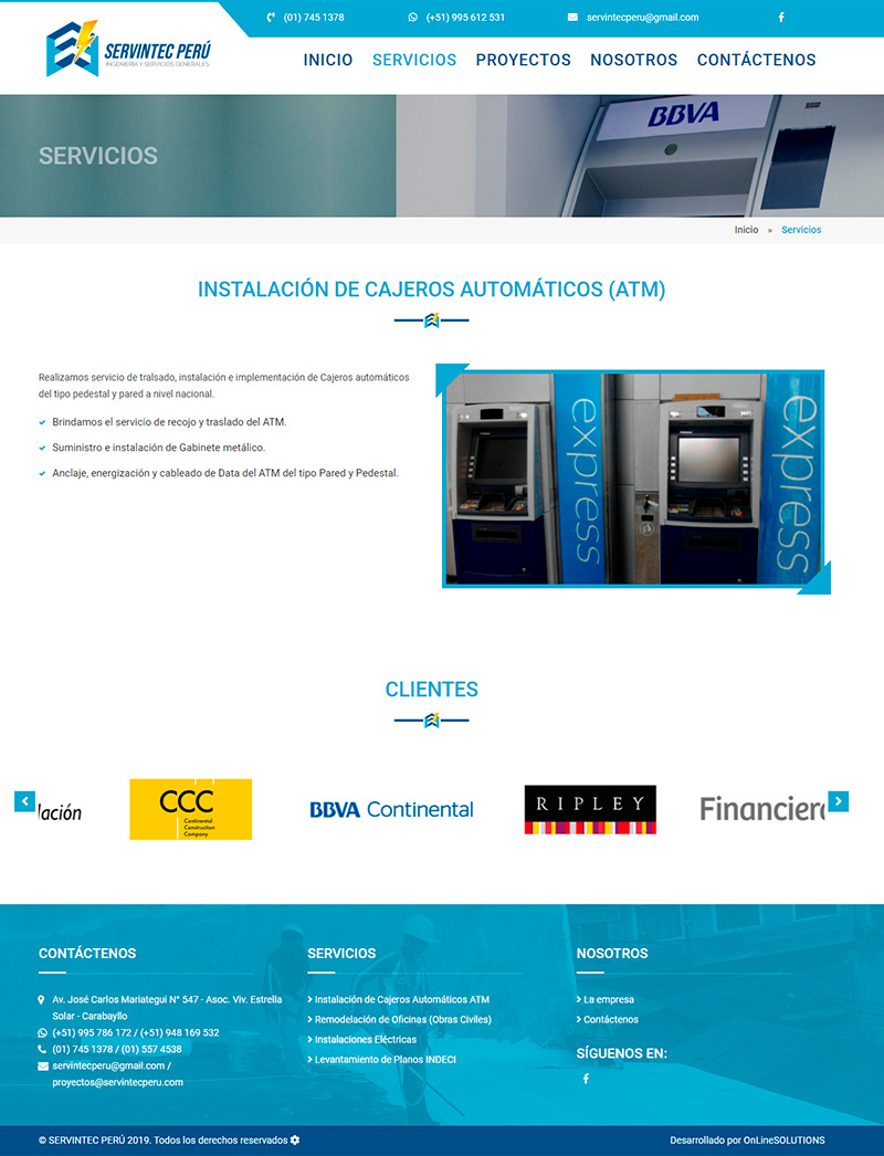 SERVITEC - Detalle de servicio