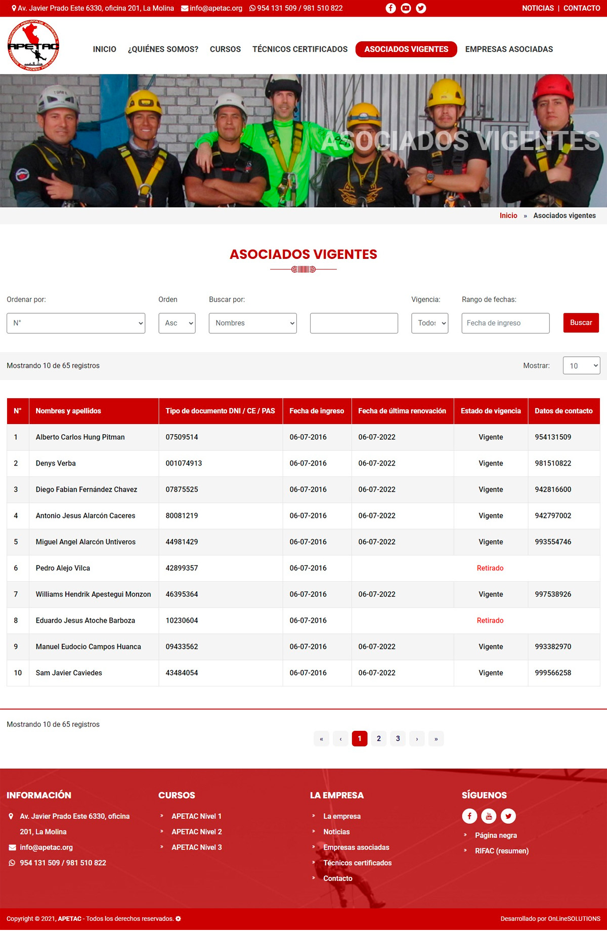 asociados vigentes