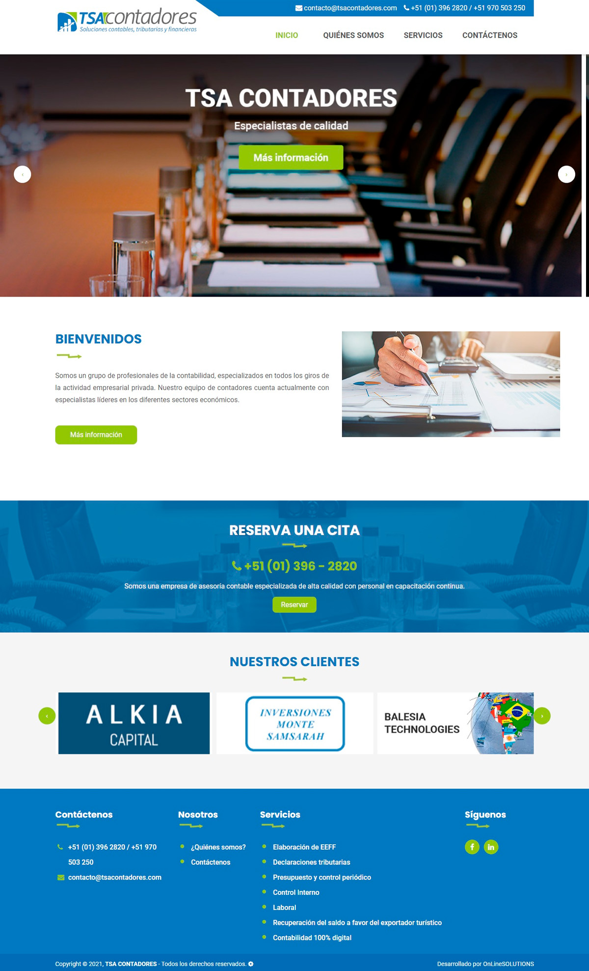 Actualización de Página Web
