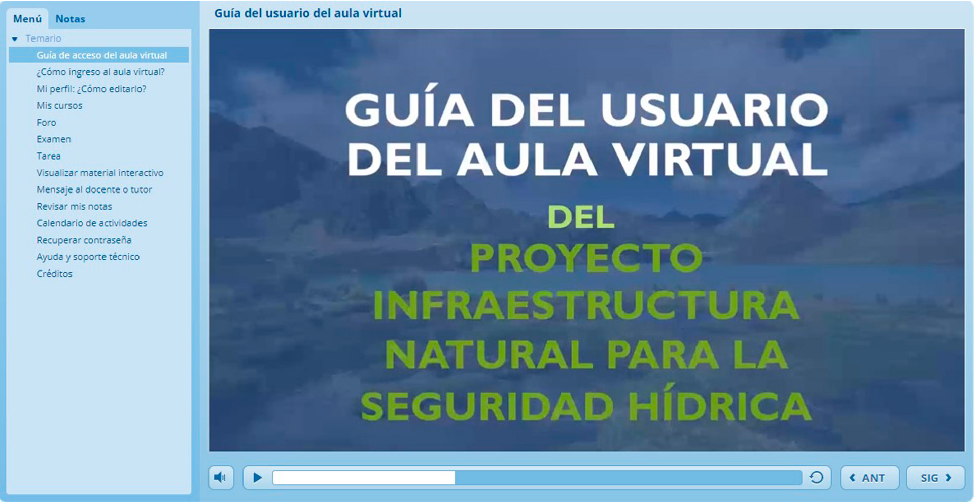 Guía del uso del aula virtual