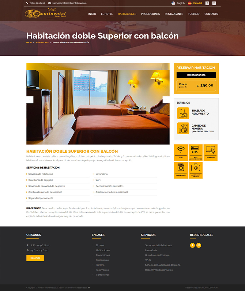 Habitaciones detalle