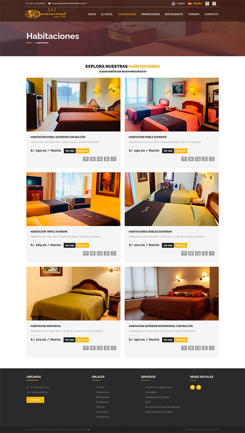 Habitaciones listado